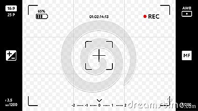 Modern smart phone camera focusing screen Vector Illustration