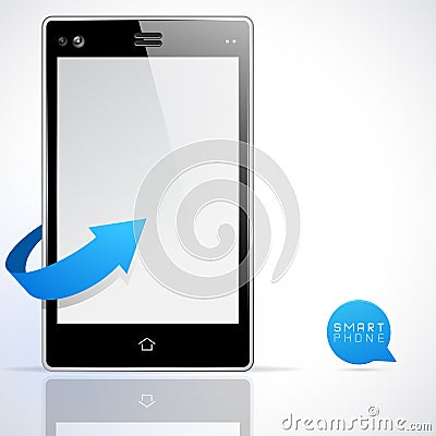 Modern Smartphone Device Vector Illustration