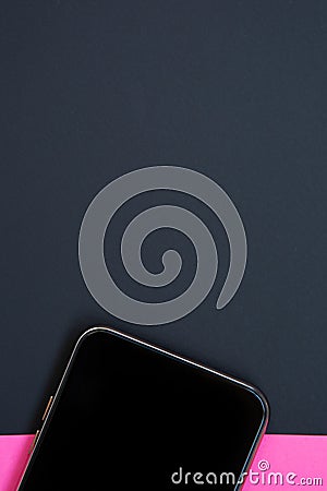 Modern smartphone device with empty screen for app logo Stock Photo