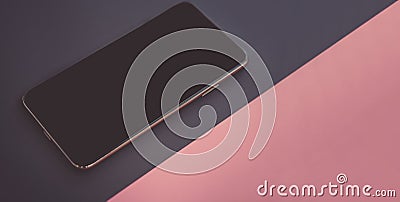 Modern smartphone device with empty screen for app logo Stock Photo