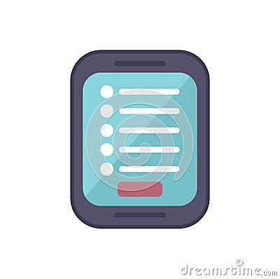 Mobile phone displaying a to do list with checkboxes and buttons Stock Photo