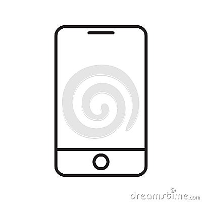 Modern smartphone line icon. Cartoon Illustration