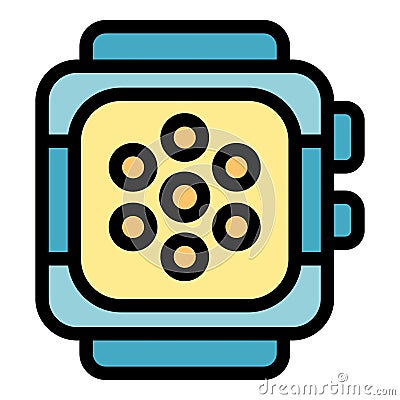 Smartwatch showing loading application icon on screen Stock Photo