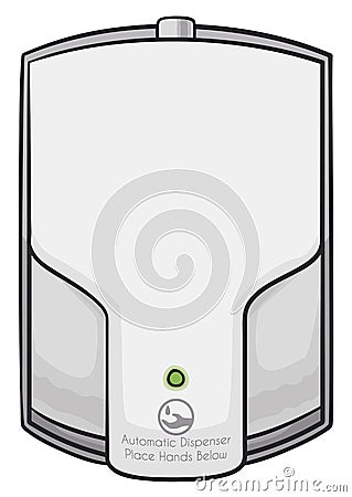 Modern Soap Dispenser with Proximity Sensor, Vector Illustration Vector Illustration