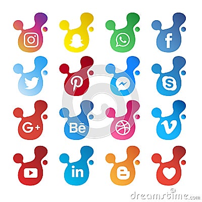 Modern Social media icon vector illustration Vector Illustration