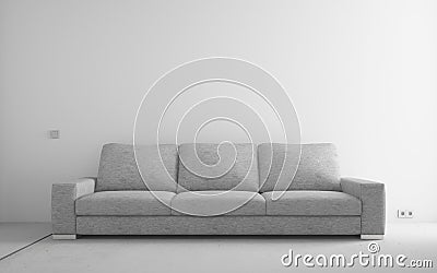 Modern sofa in empty room Stock Photo