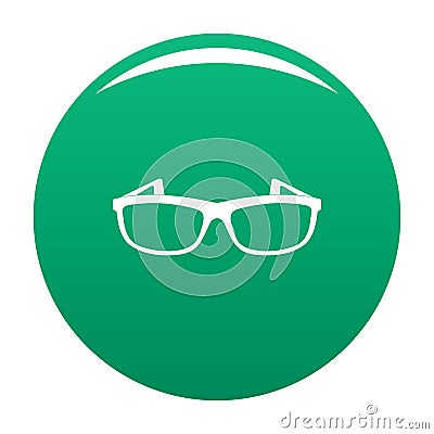 Modern spectacles icon vector green Vector Illustration