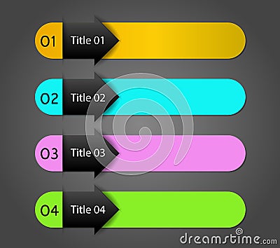 Modern spiral infographics options banner Vector Illustration