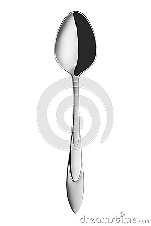 Modern spoon isolated on white Stock Photo