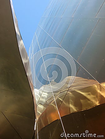 Modern Stainless Steel Architecture EMP Museum Editorial Stock Photo