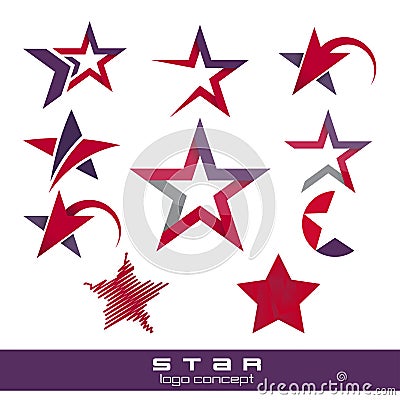 Modern star logo concepts Vector Illustration