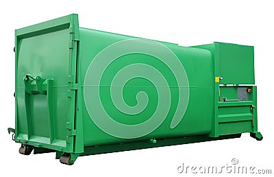 Modern steel green container Stock Photo