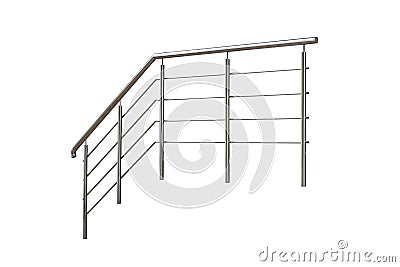 Modern steel handrails. Stock Photo