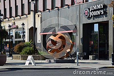 Modern Street Art in Downtown Yakima, Washington Editorial Stock Photo