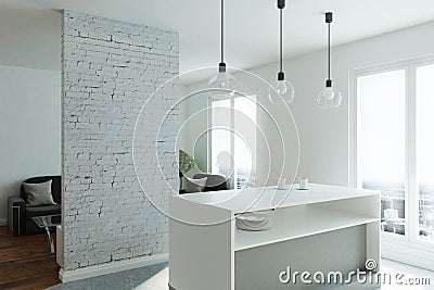 Modern studio flat Stock Photo