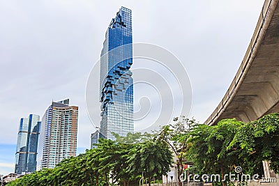 Modern style building of Mahanakorn tower Editorial Stock Photo