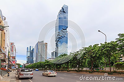 Modern style building of Mahanakorn tower Editorial Stock Photo