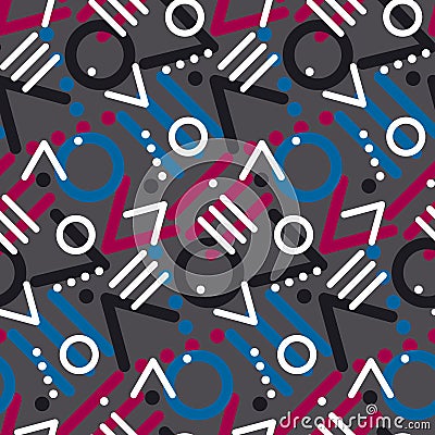Modern style chaotic repeatable motif. Vector Illustration