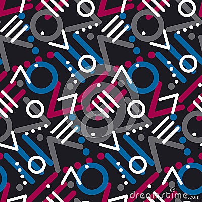 Modern style chaotic repeatable motif. Vector Illustration