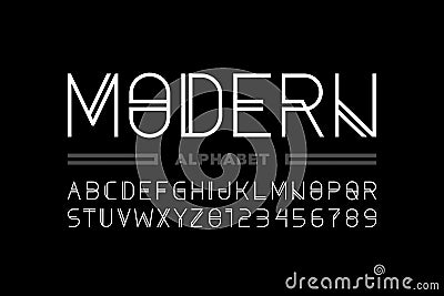 Modern style font Vector Illustration