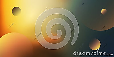 Modern Style Minimalist Background, Header or Banner Design with 3D Cosmic Scene: Planets, Nebula, Comets Vector Illustration