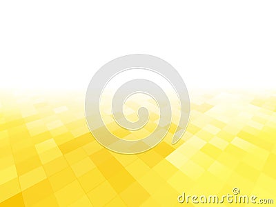 Perspective abstract yellow tiled background Stock Photo