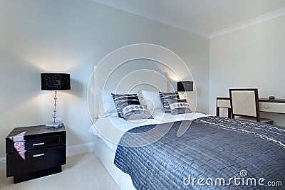 Modern stylish bedroom Stock Photo