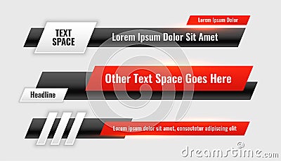 Modern stylish lower third banner template design Vector Illustration