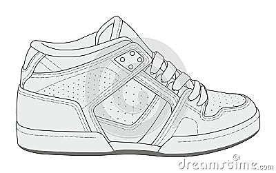 Modern stylish sneakers Vector Illustration