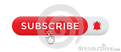 Modern Subscribe Button Icon Vector. Channel Subscription Image in Flat Style Vector Illustration