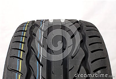 Modern summer car tire Stock Photo