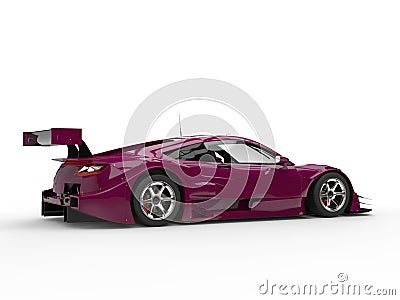 Modern super sports car concept - midnight purple paintjob Stock Photo