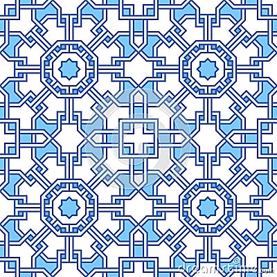 Modern Tangled modern pattern, based on traditional oriental arabic patterns. Vector Illustration