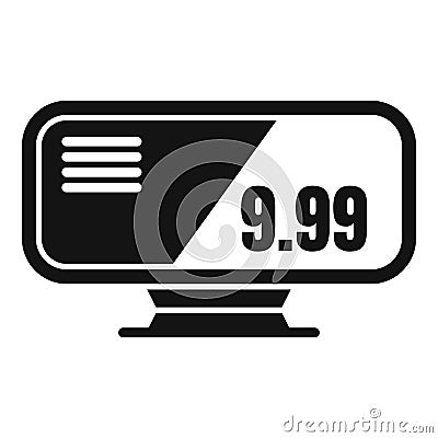 Modern taximeter icon simple vector. Radio rate ride Stock Photo