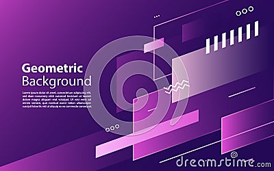 Modern tech purple geometric background design Vector Illustration