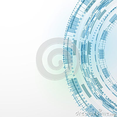 Modern technology blue background abstract templat Vector Illustration