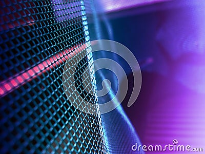 Modern technology Wireframe Background, Vivid color grid Stock Photo