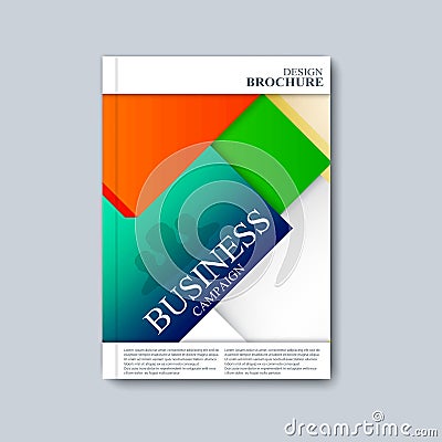 Modern template layout brochure, magazine, flyer, booklet, cover or report in A4 size for your design . Vector Illustration Vector Illustration