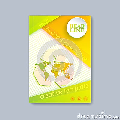 Modern template layout brochure, magazine, flyer, booklet, cover or report in A4 size for your design . Vector Illustration Vector Illustration