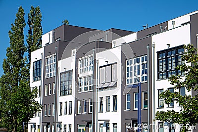 Modern terraced housing Stock Photo