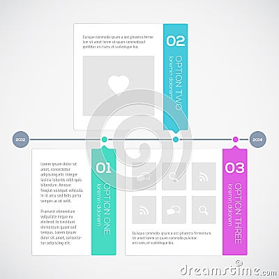 Modern timeline design template Vector Illustration