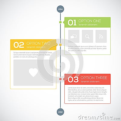 Modern timeline design template Vector Illustration