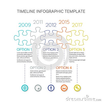 Modern timeline infographic vector design Vector Illustration