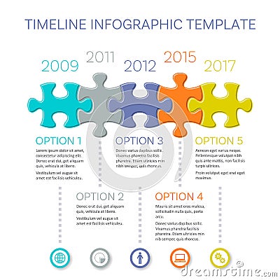 Modern timeline infographic vector design Vector Illustration