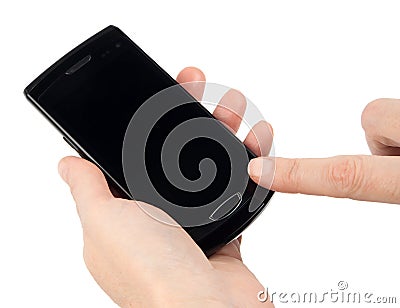 Modern touch screen phone Stock Photo