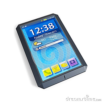 Modern touchscreen smartphone Stock Photo