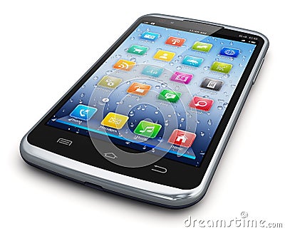 Modern touchscreen smartphone Stock Photo