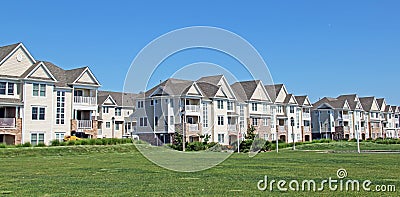 Modern Townhouses Stock Photo