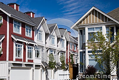 Modern townhouses Stock Photo