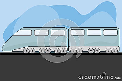 Modern train Vector Illustration